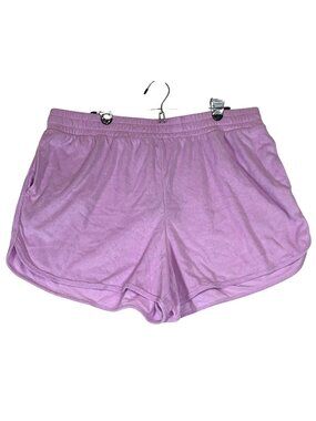 Ava & Viv Shorts Womens 1X Lavender Cotton Blend Relaxed Fit Lounge NWT